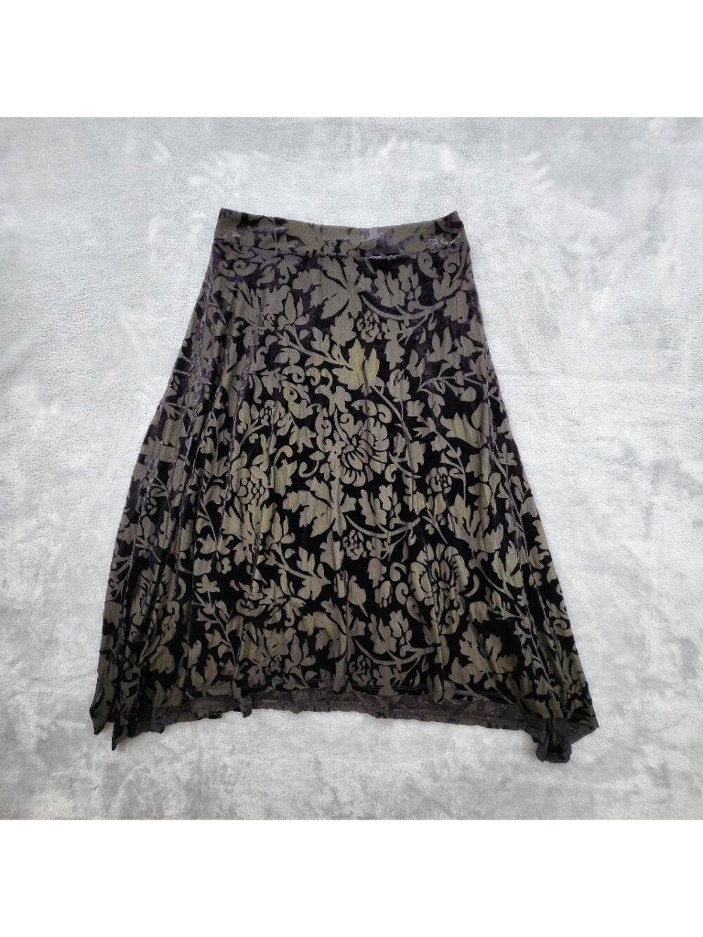 New Directions Velvet Burnout Overlay Skirt Medium Iridescent Y2k Whimsigoth
